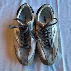 Tretorn Gray and Navy Women's Low-Top Sneakers